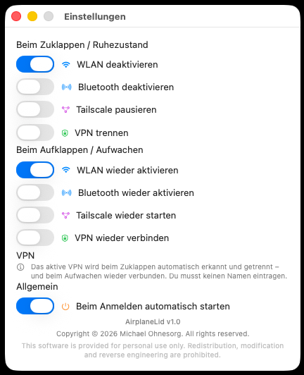 Screenshot von AirplaneLid